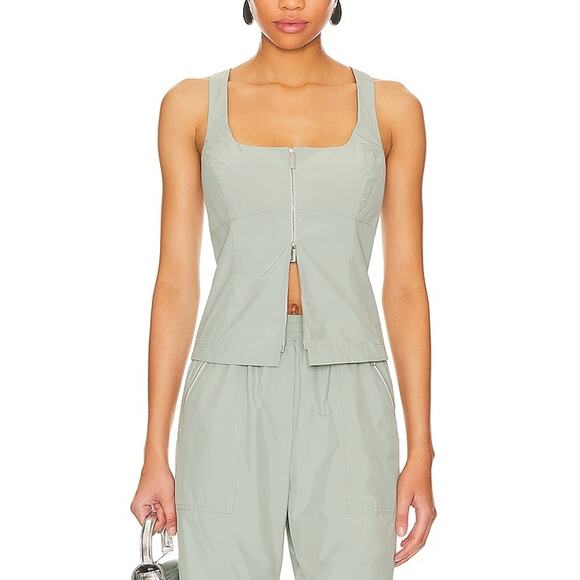 Amanda Uprichard Green Polyester Violet Top Size M - Picture 1 of 5